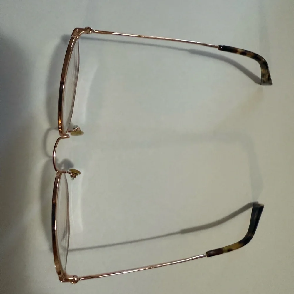 Warby Parker prescription eyeglasses Colby Rose Gold Narrow Frame Pre Owned